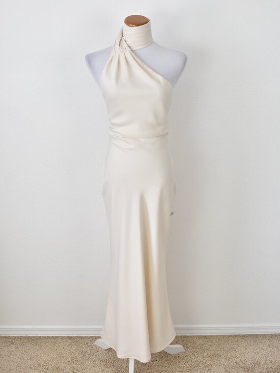 Misha Dresses & Skirts - Misha Vivica Midi Dress One Shoulder Ivory NEW - S